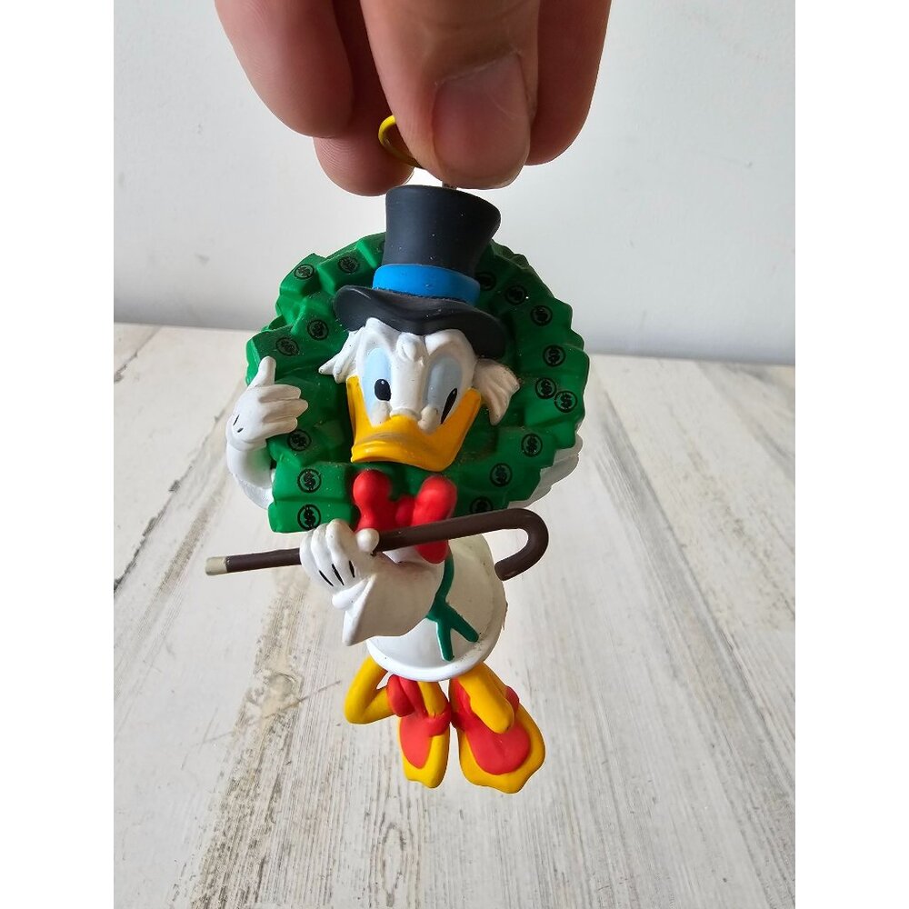 Vintage grolier Donald duck wreath ornament money‎ Angel Xmas tree Scrooge
